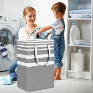 75/100L Dirty Clothes Basket Waterproof Foldable Clothes Organizer Basket with Handle Laundry Organizer Buckets for Home Bedroom 1